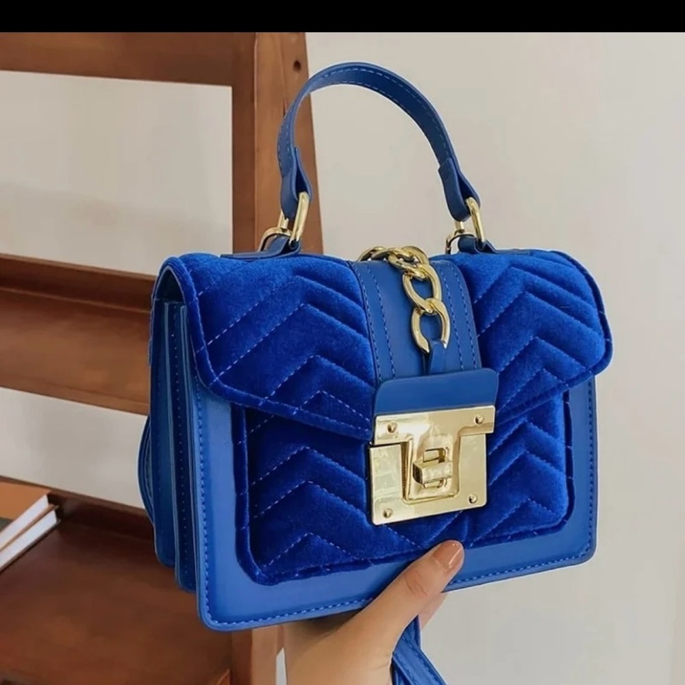 Luxury Simple Velvet women Flap Crossbody Shoulder Bag+Free gift